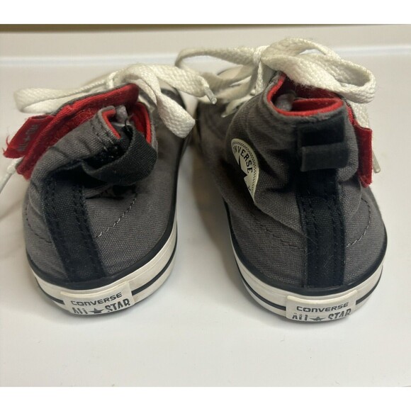 Converse All Star Chuck Taylor Toddler Shoes Size 9 Hook And Loop Gray High Top - Picture 2 of 9